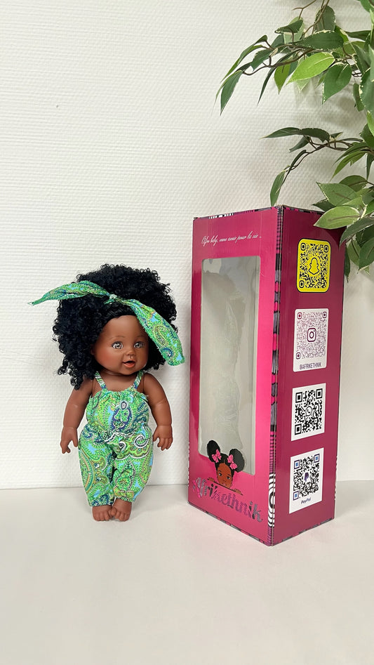 Poupée Aïcha – Poupée afro (mesure 30cm)